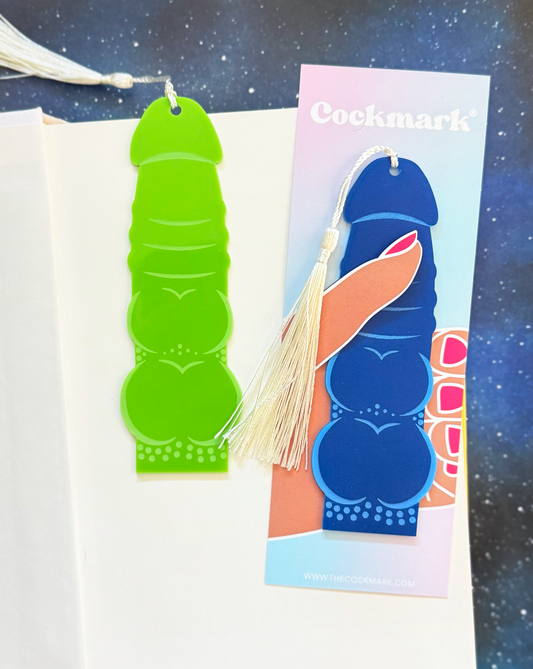 Knotty Boi Cockmark: Alien Green bookmark