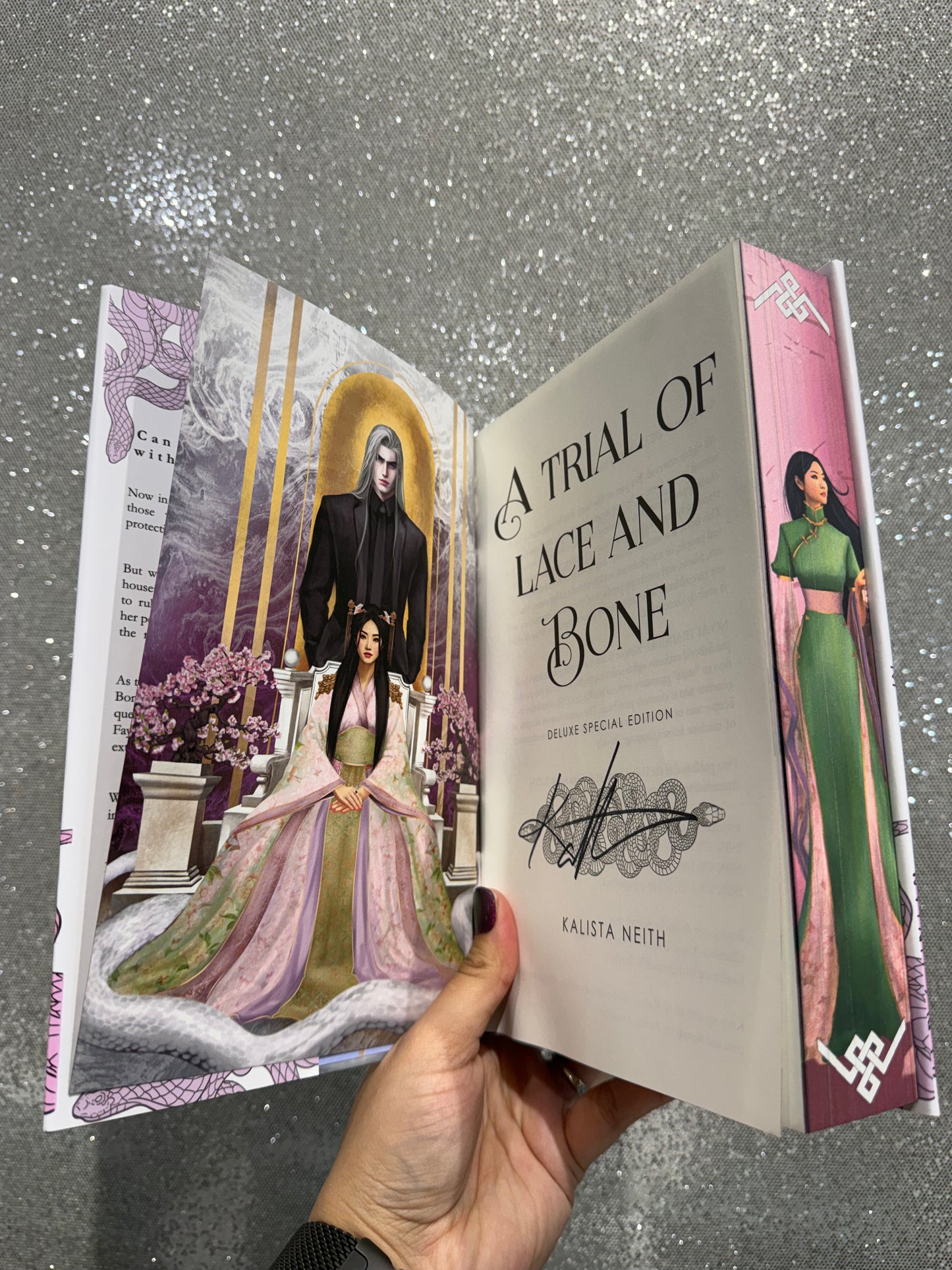 A Trial of Lace and Bone by Kalista Neith (Deluxe Hardcover Special Edition) (Signed) (Light Cover)