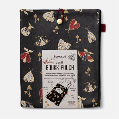Bookaroo Dark Moth Stationery: Books & Stuff Pouch