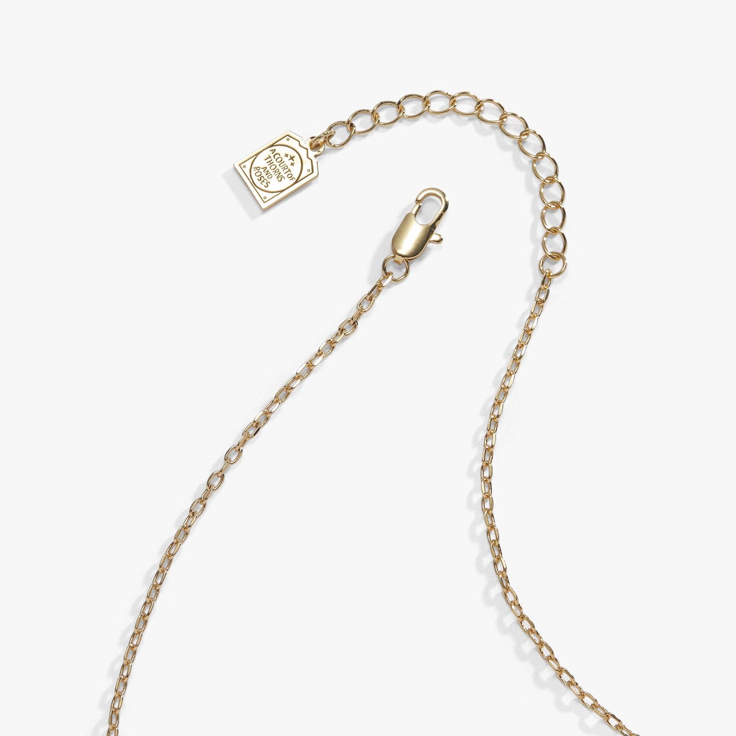 ACOTAR Mist and Fury Bird & Spinning Wheel Necklace: Gold