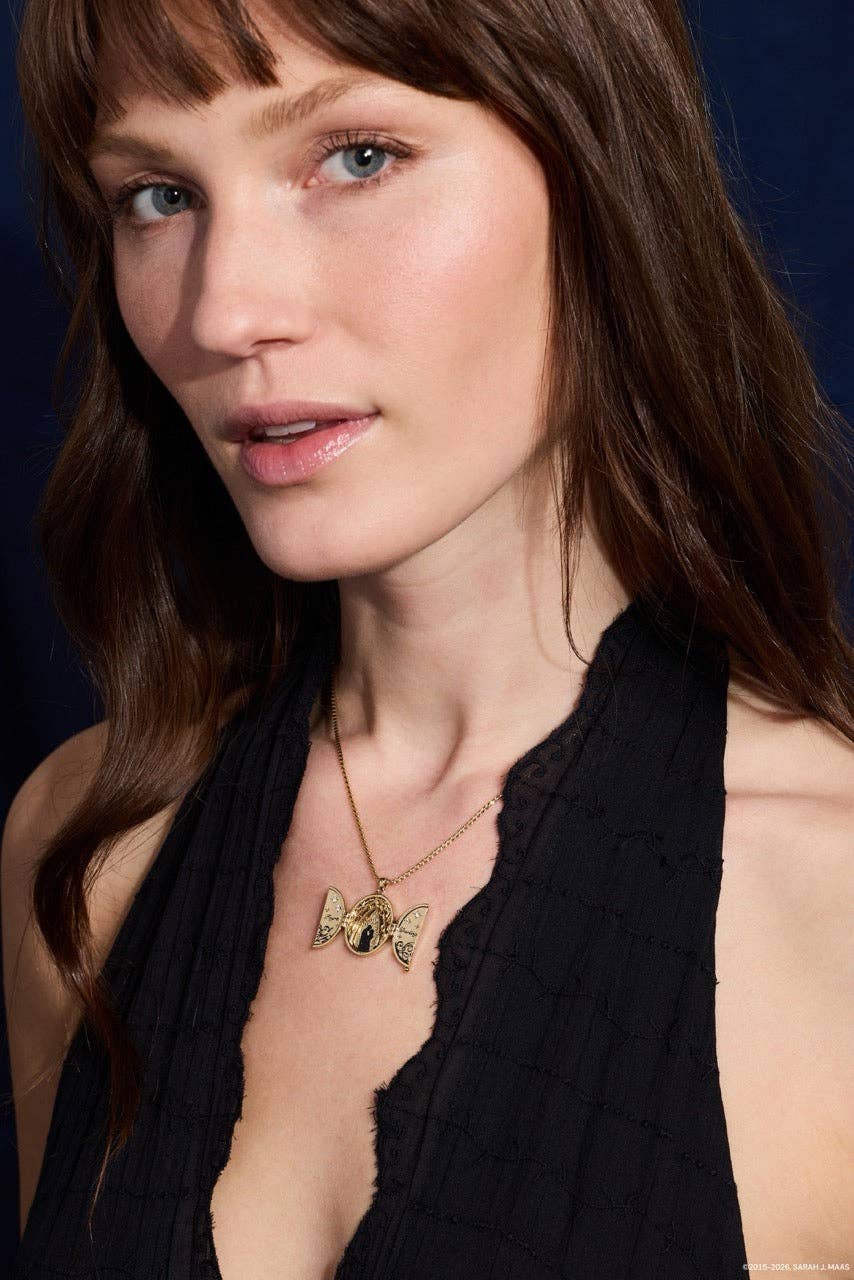 A Court of Thorns and Roses "There You Are" Locket Necklace: Gold