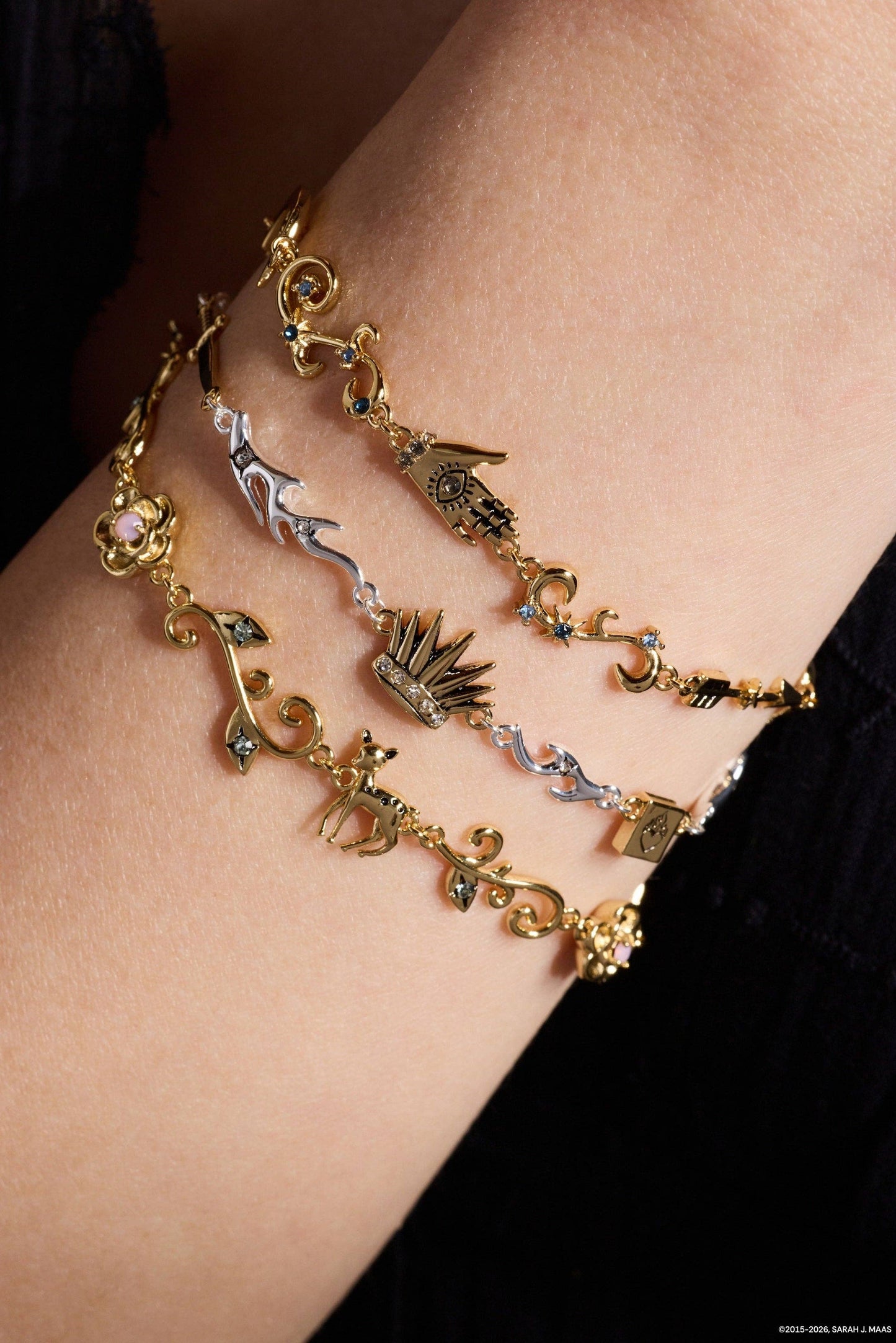 A Court of Thorns and Roses Nesta Archeron Linear Bracelet: Two Tone