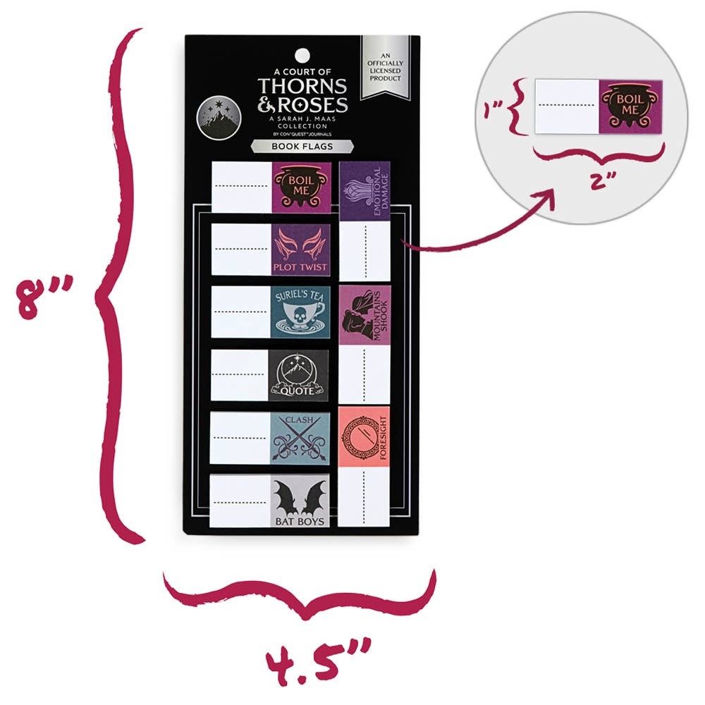 A Court of Thorns and Roses Book Annotation Flags