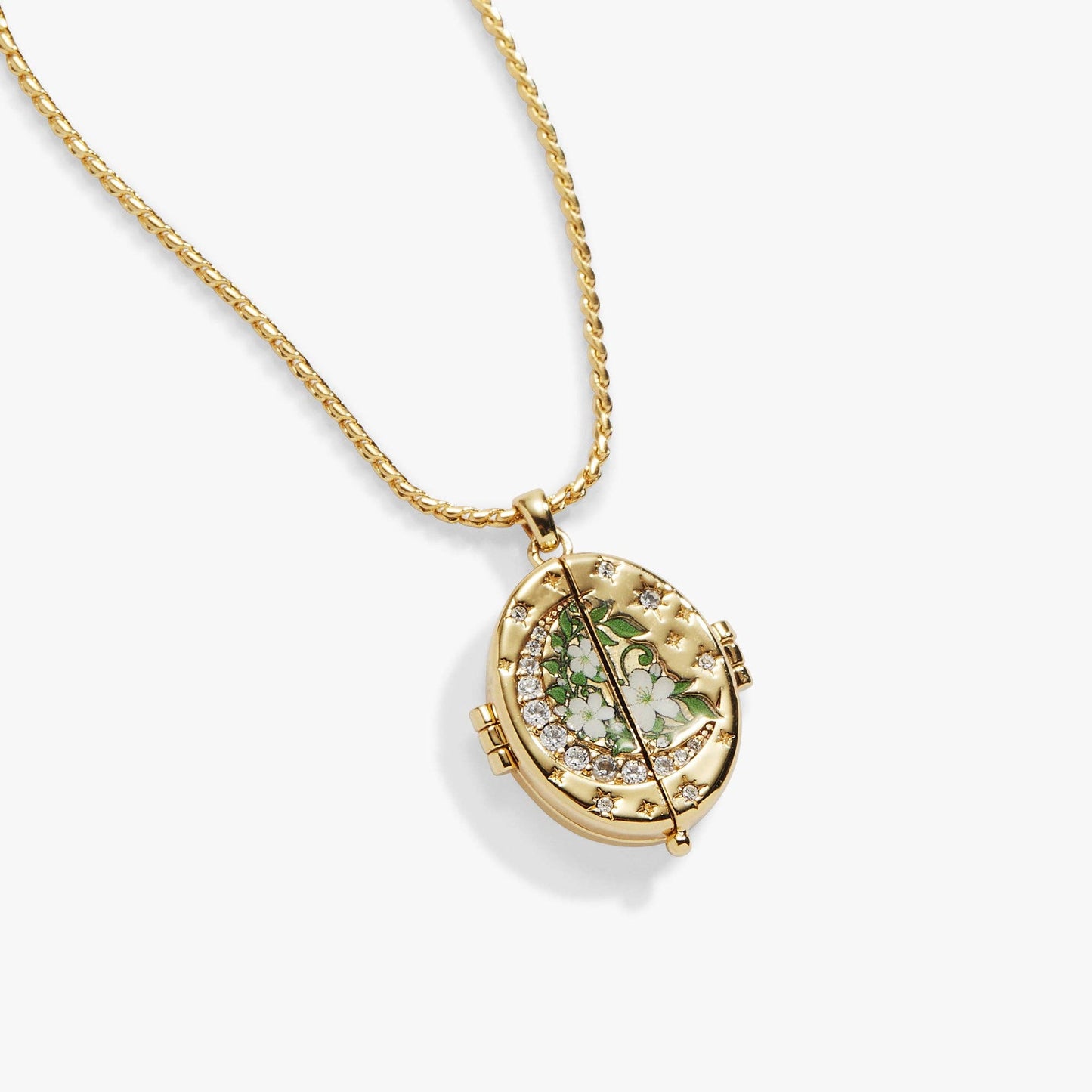 A Court of Thorns and Roses "There You Are" Locket Necklace: Gold