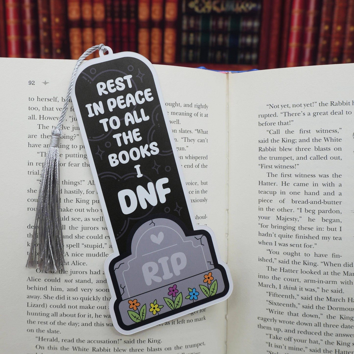 “Rest in Peace to All the Books I DNF” Bookmark 