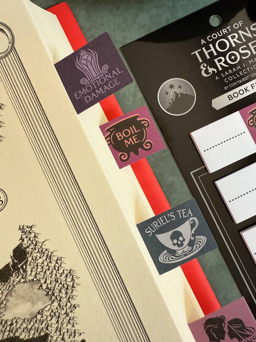 A Court of Thorns and Roses Book Annotation Flags