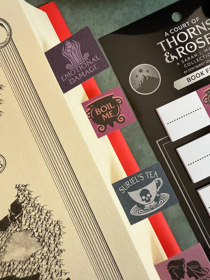 A Court of Thorns and Roses Book Annotation Flags