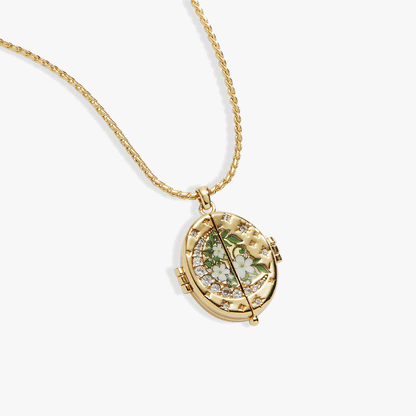 A Court of Thorns and Roses "There You Are" Locket Necklace: Gold