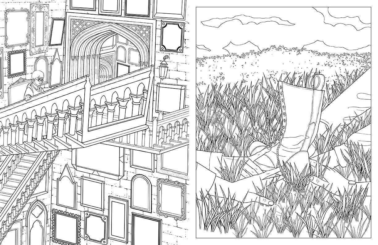Harry Potter: Travels Through the Wizarding World Coloring Book