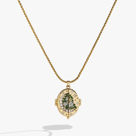 A Court of Thorns and Roses "There You Are" Locket Necklace: Gold