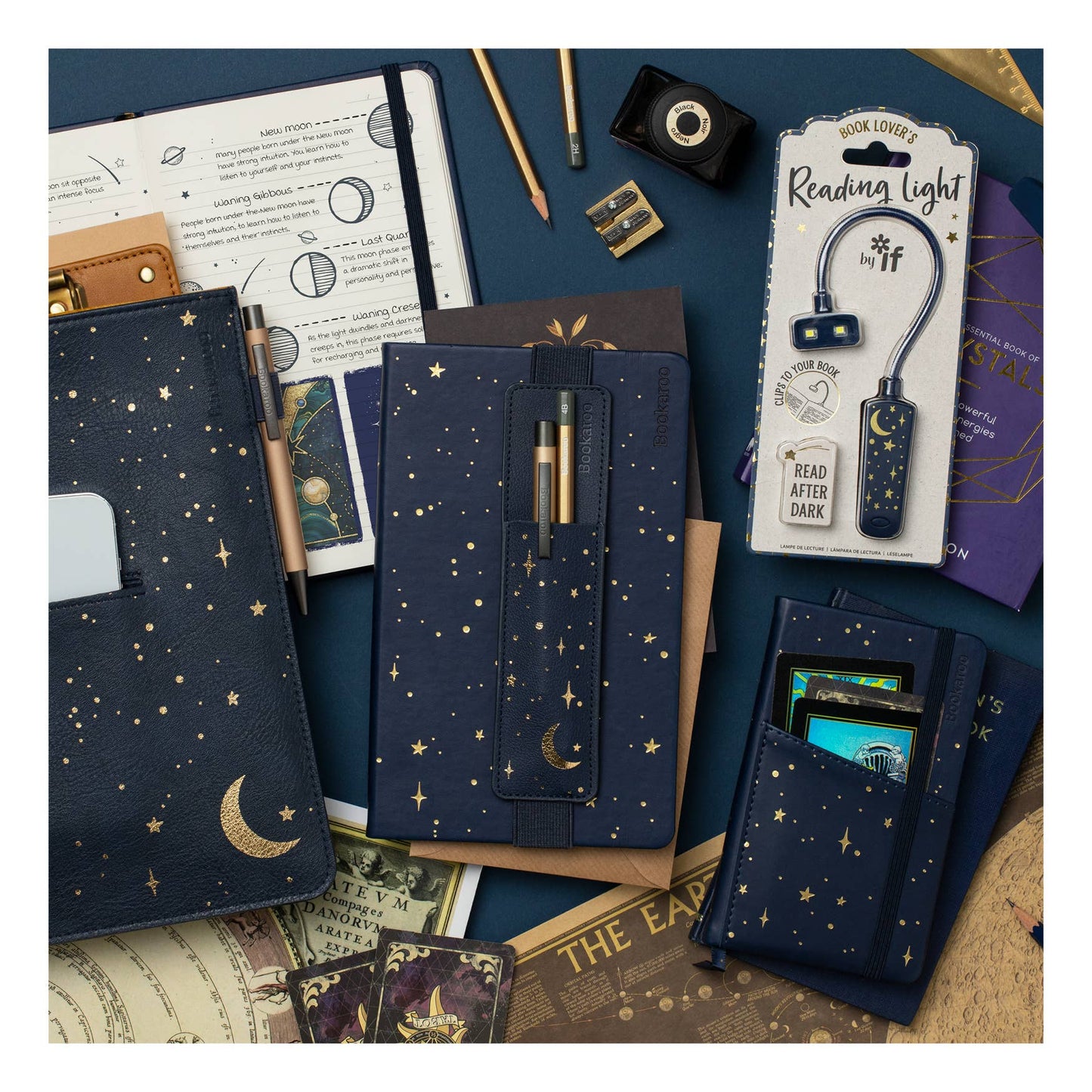 Bookaroo Moon & Stars Stationery: Pen Pouch