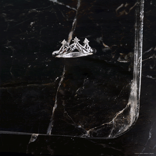 A Court of Thorns and Roses™ Bat Boys Ring Set of 3: Silver Size 7