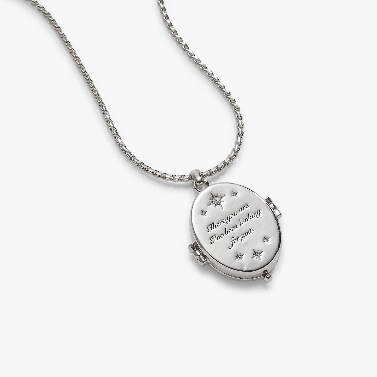 A Court of Thorns and Roses "There You Are" Locket Necklace: Silver