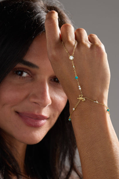 ACOTAR Mist and Fury Bird Hand Chain: Gold