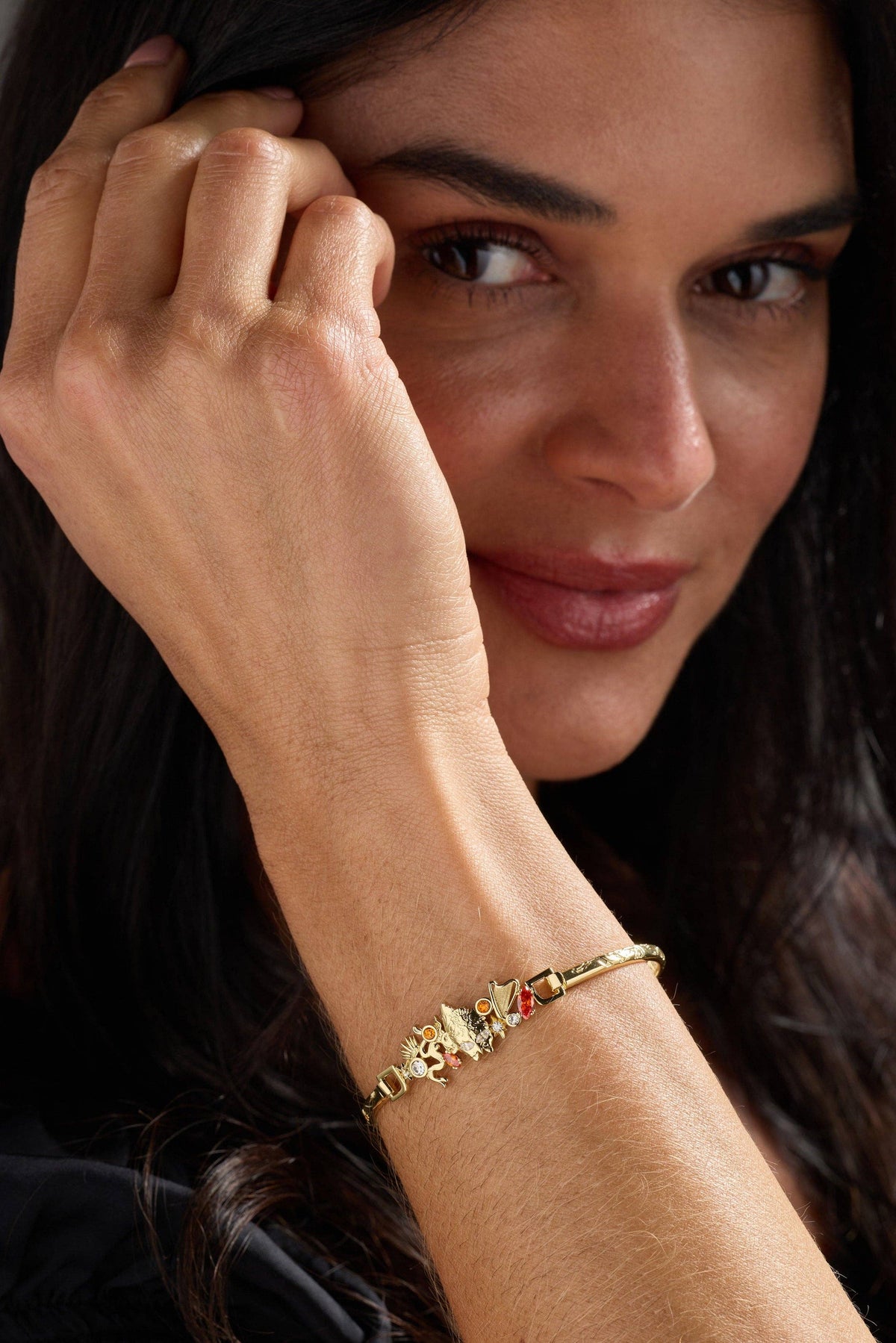 ACOTAR Silver Flames Dread Trove Tension Bangle: Gold