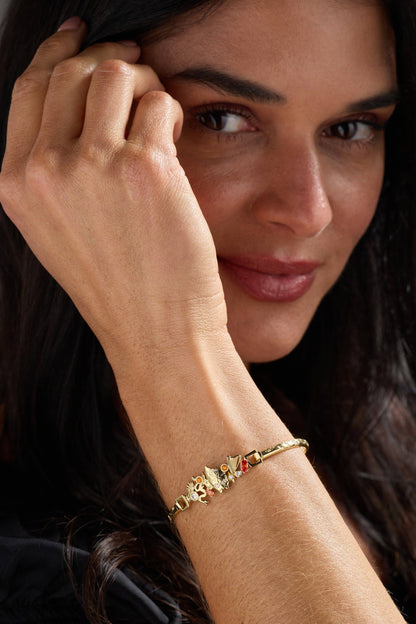 ACOTAR Silver Flames Dread Trove Tension Bangle: Gold