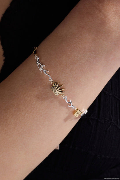 A Court of Thorns and Roses Nesta Archeron Linear Bracelet: Two Tone
