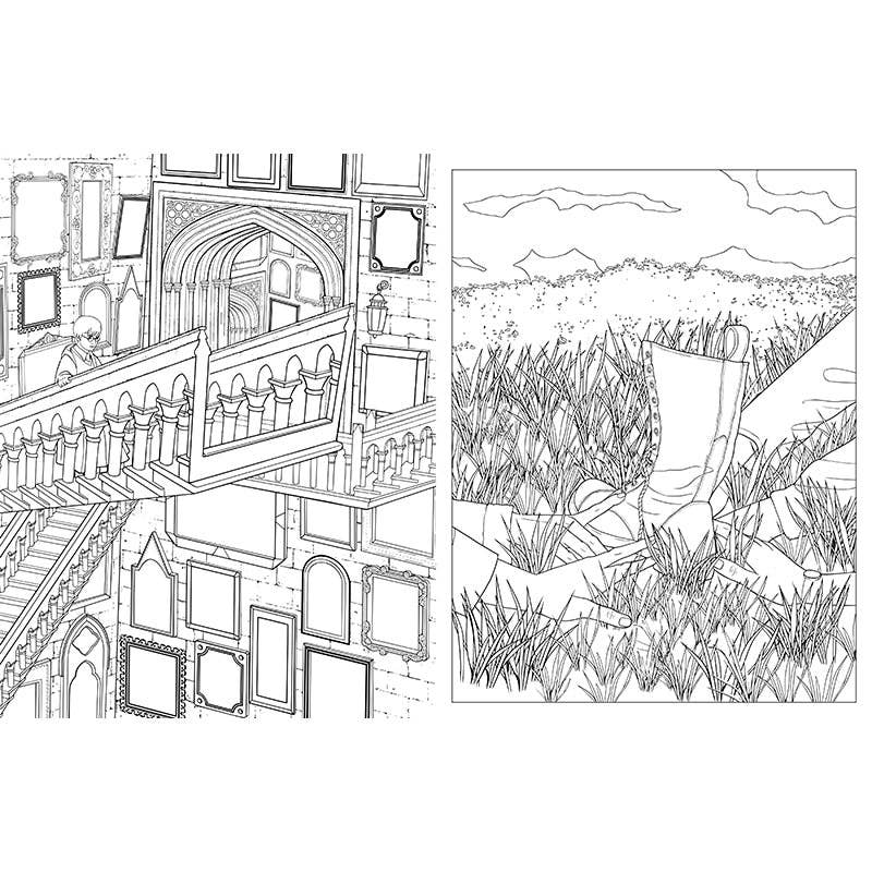 Harry Potter: Travels Through the Wizarding World Coloring Book