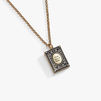 'A Reader Lives A Thousand Lives' Book Club Locket Pendant: Gold