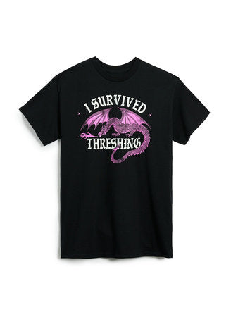 Fourth Wing: I Survived Threshing (Pink Dragon) tshirt