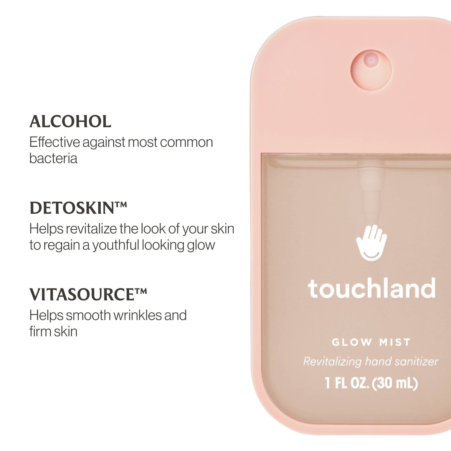 Touchland: Rosewater Glow Mist Revitalizing Hand Sanitizer