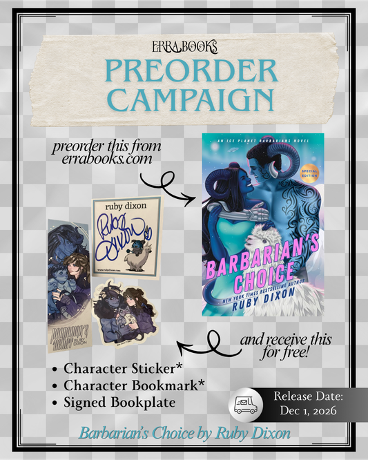 (PREORDER) Barbarian’s Choice by Ruby Dixon (Signed Bookplate)