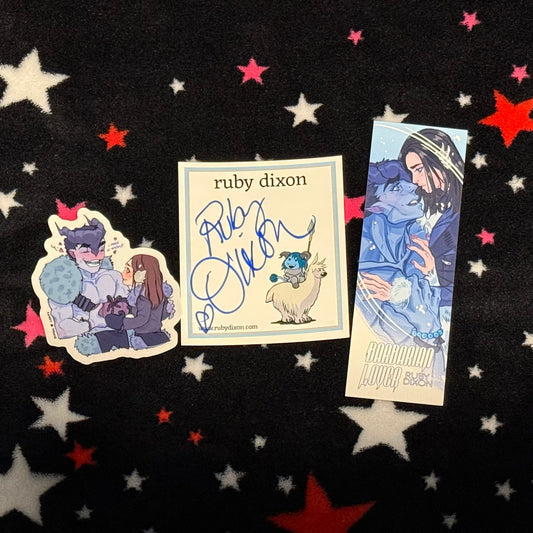 Barbarian Lover by Ruby Dixon, signed bookplate, paperback
