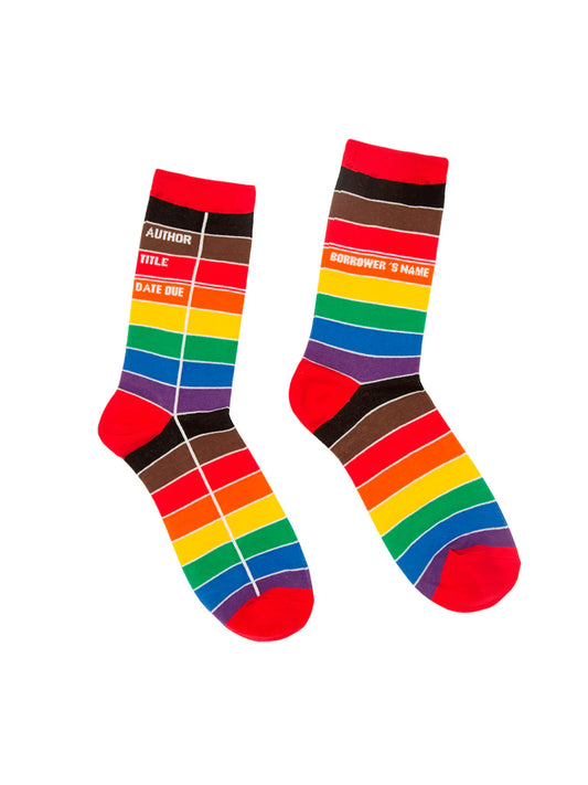 Library Card Pride socks
