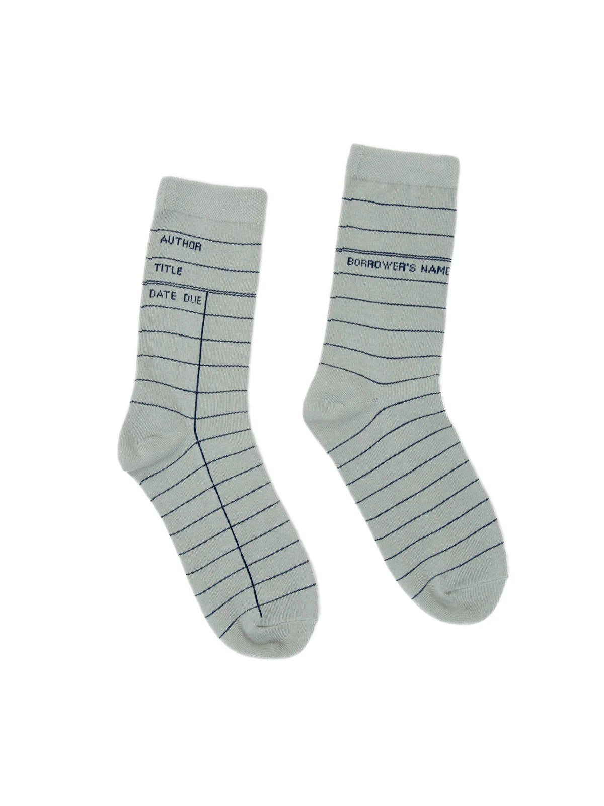 Library Card Gray socks