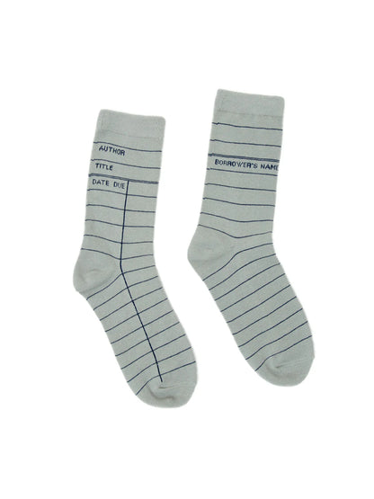 Library Card Gray socks
