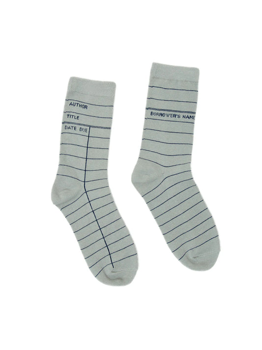 Library Card Gray socks