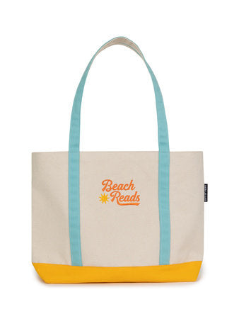 Beach Reads large zippered tote