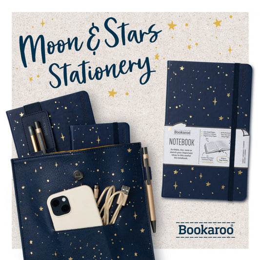Bookaroo: Books & Stuff Pouch: Moon & Stars