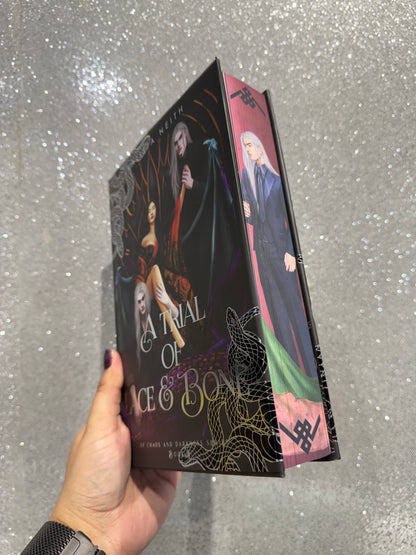 A Trial of Lace and Bone by Kalista Neith (Deluxe Hardcover Special Edition) (Signed) (Dark Cover)