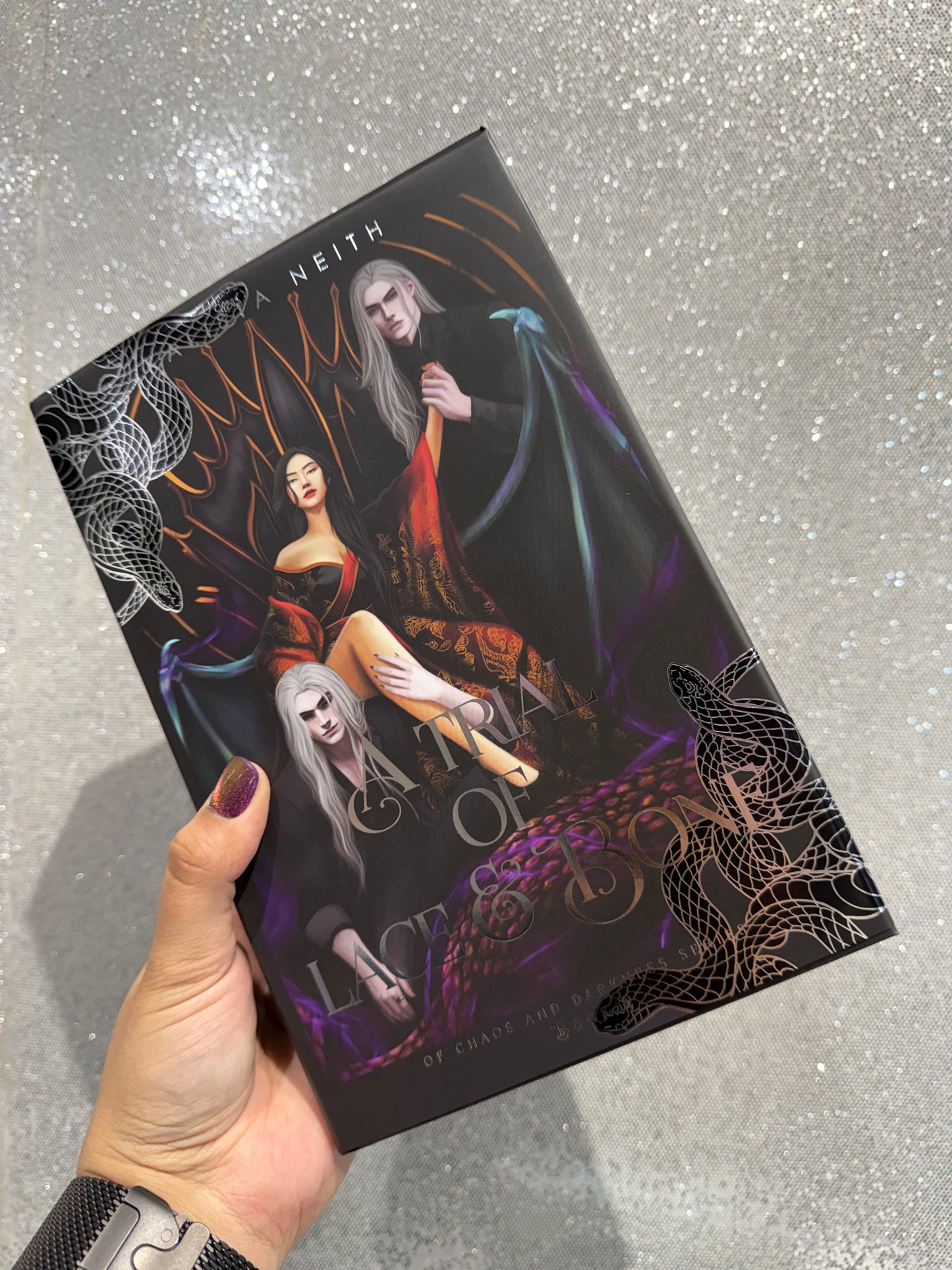 A Trial of Lace and Bone by Kalista Neith (Deluxe Hardcover Special Edition) (Signed) (Dark Cover)