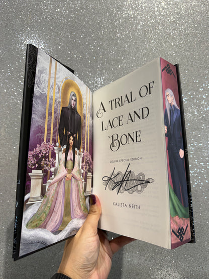 A Trial of Lace and Bone by Kalista Neith (Deluxe Hardcover Special Edition) (Signed) (Dark Cover)