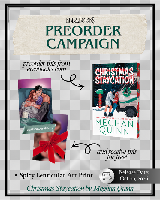 (PREORDER) Christmas Staycation by Meghan Quinn (Deluxe Edition Paperback)