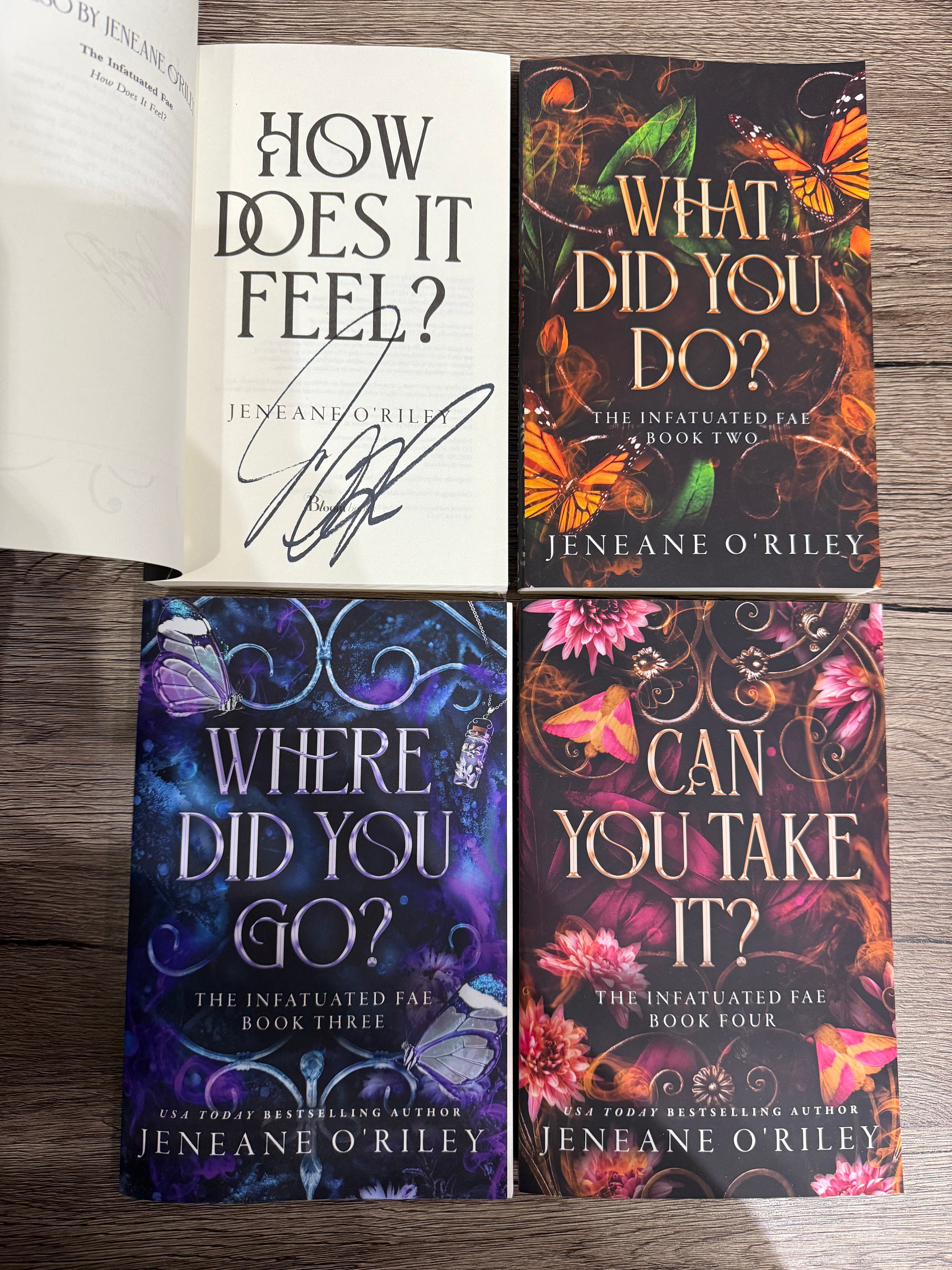 The Infatuated Fae series by Jeneane O'Riley, signed
