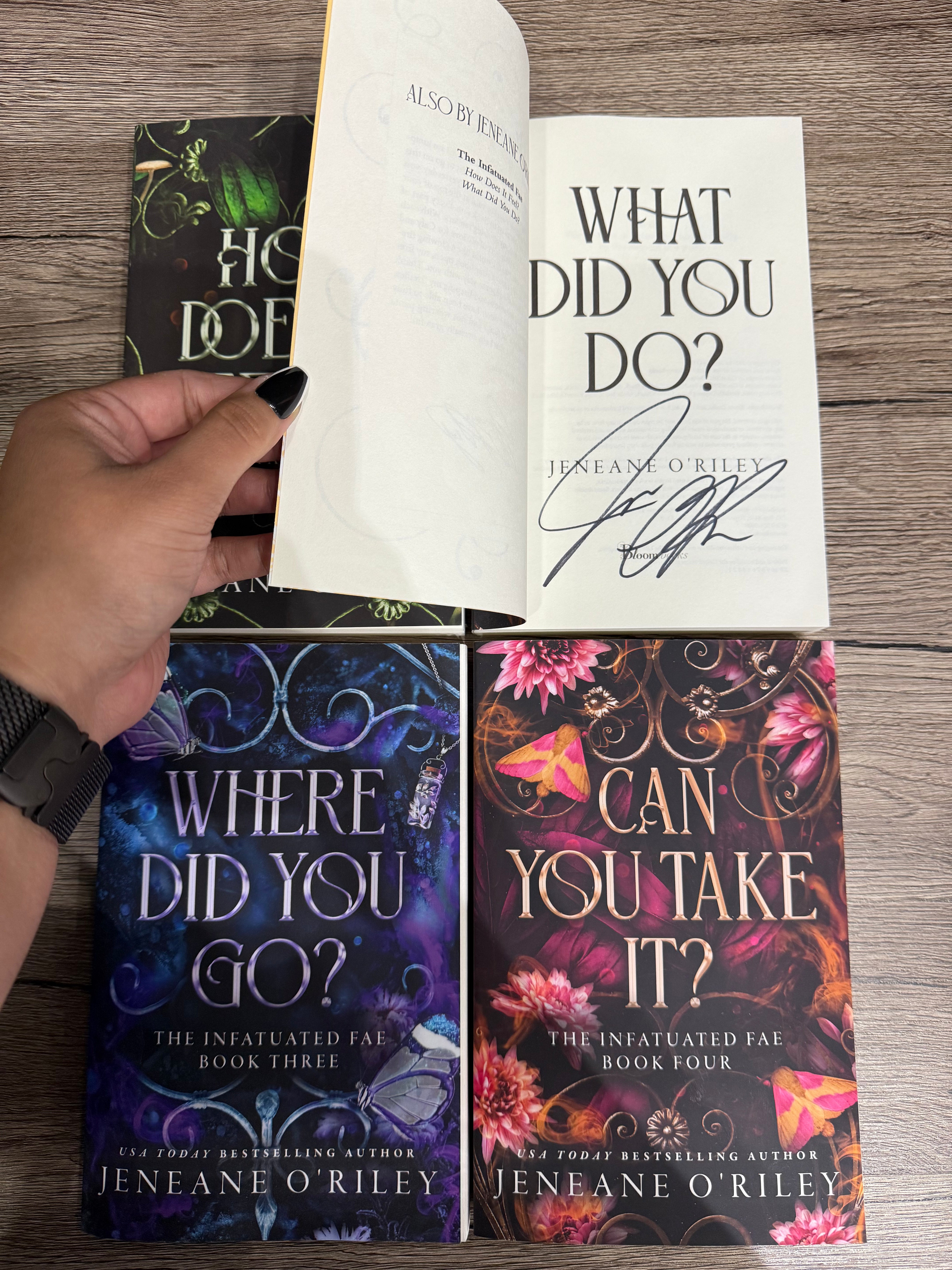 The Infatuated Fae series by Jeneane O'Riley, signed