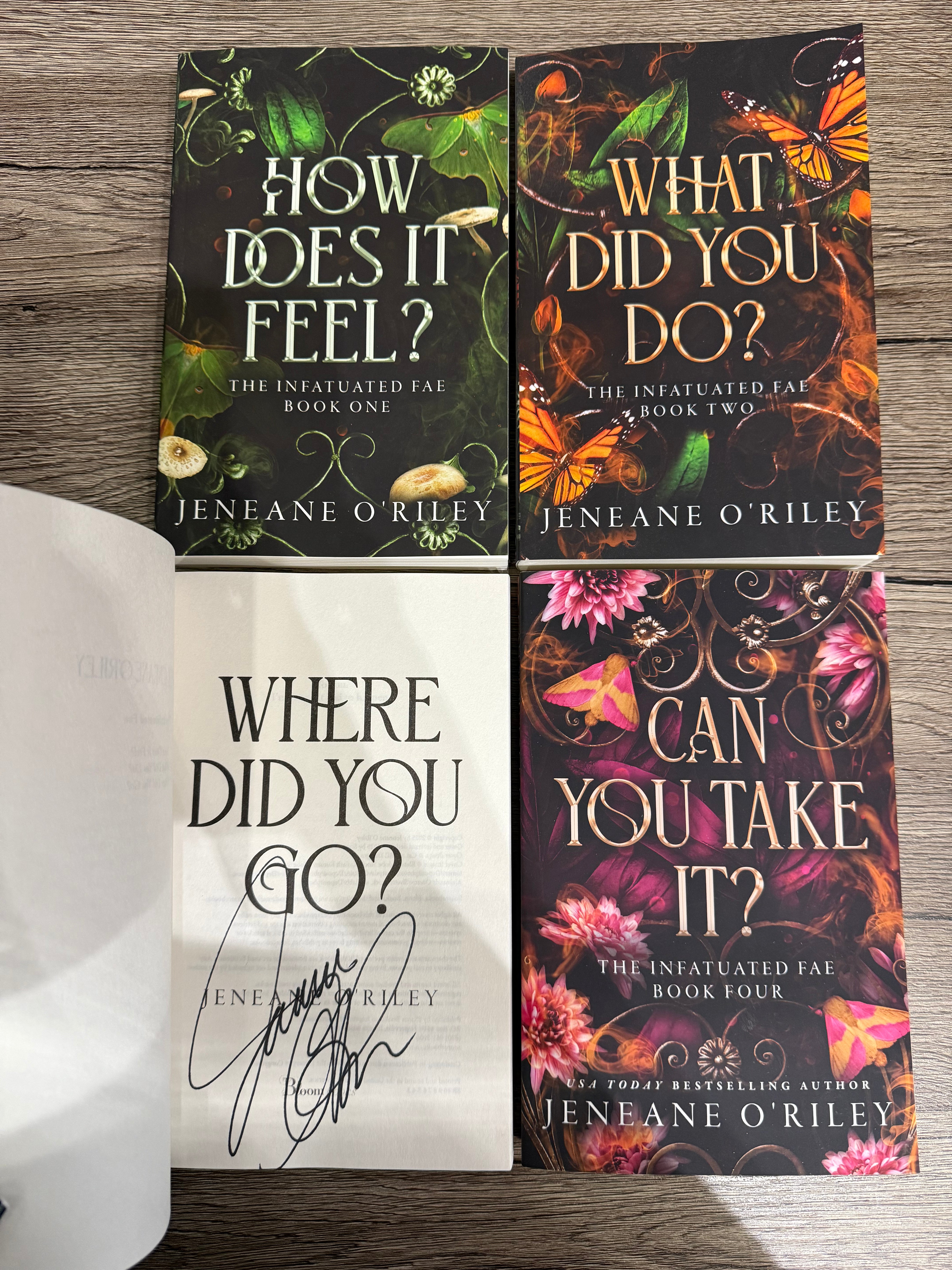 The Infatuated Fae series by Jeneane O'Riley, signed