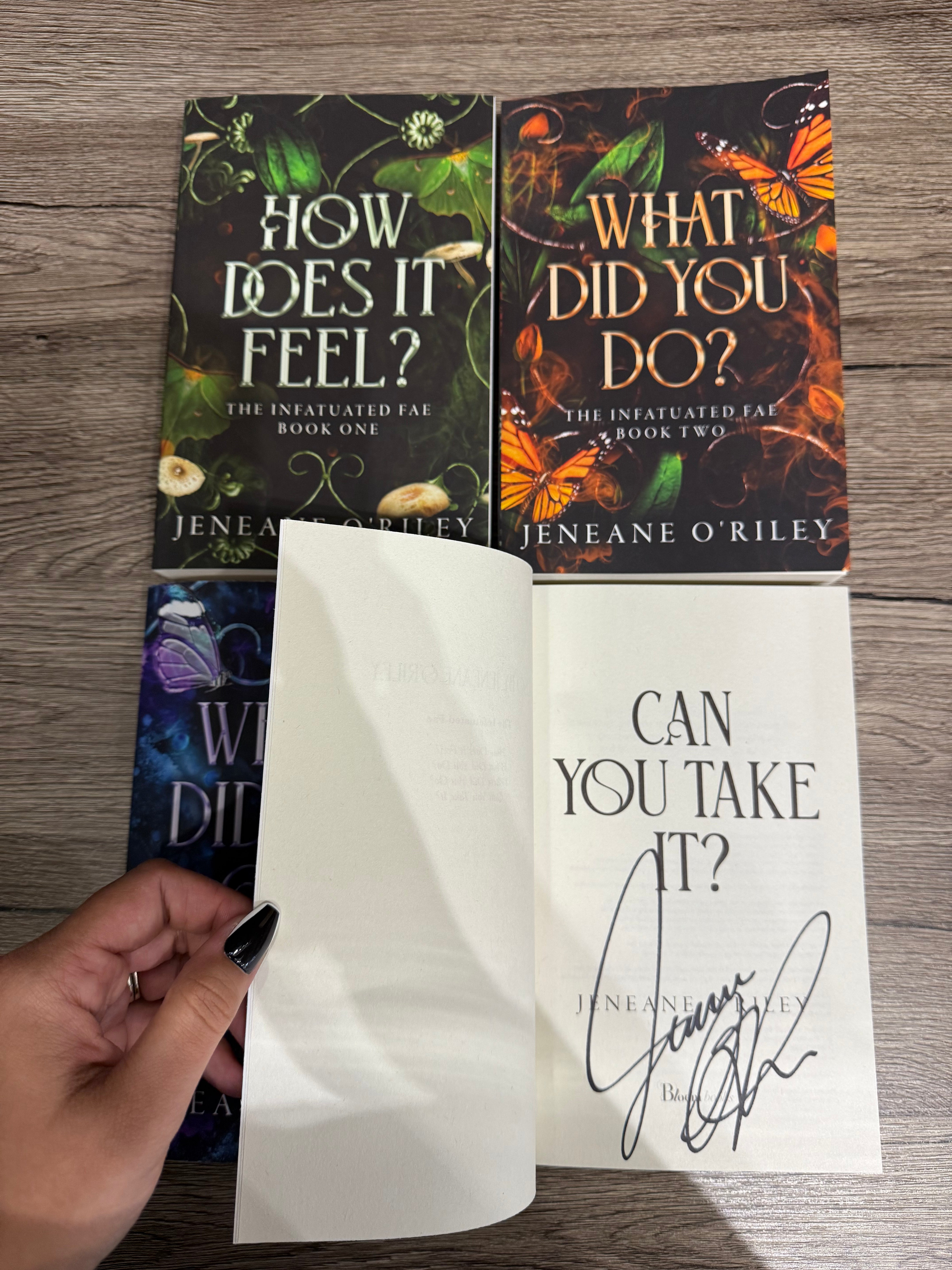 The Infatuated Fae series by Jeneane O'Riley, signed