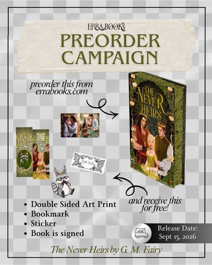 (PREORDER) The Never Heirs by G. M. Fairy (Indie Exclusive Hardcover) (Signed)