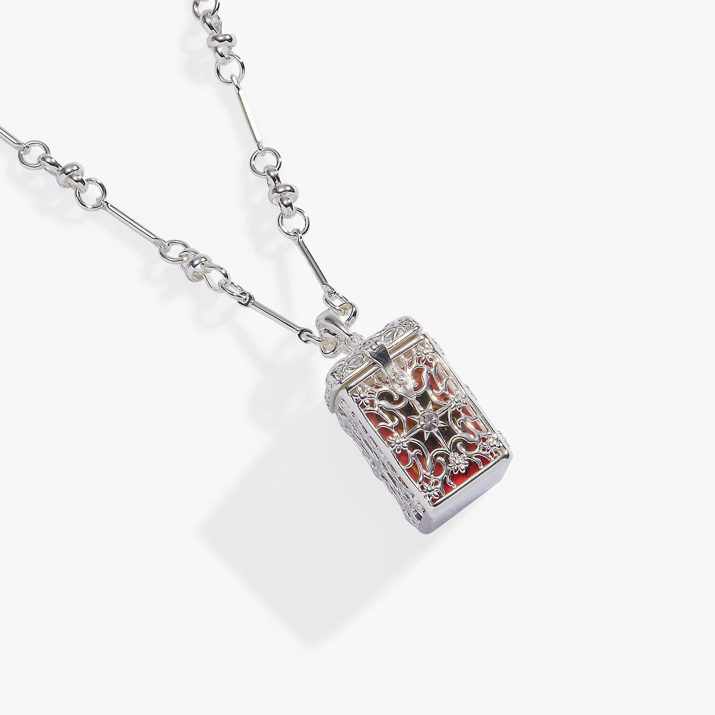 A Court of Thorns and Roses Book Charms Locket Necklace: Silver