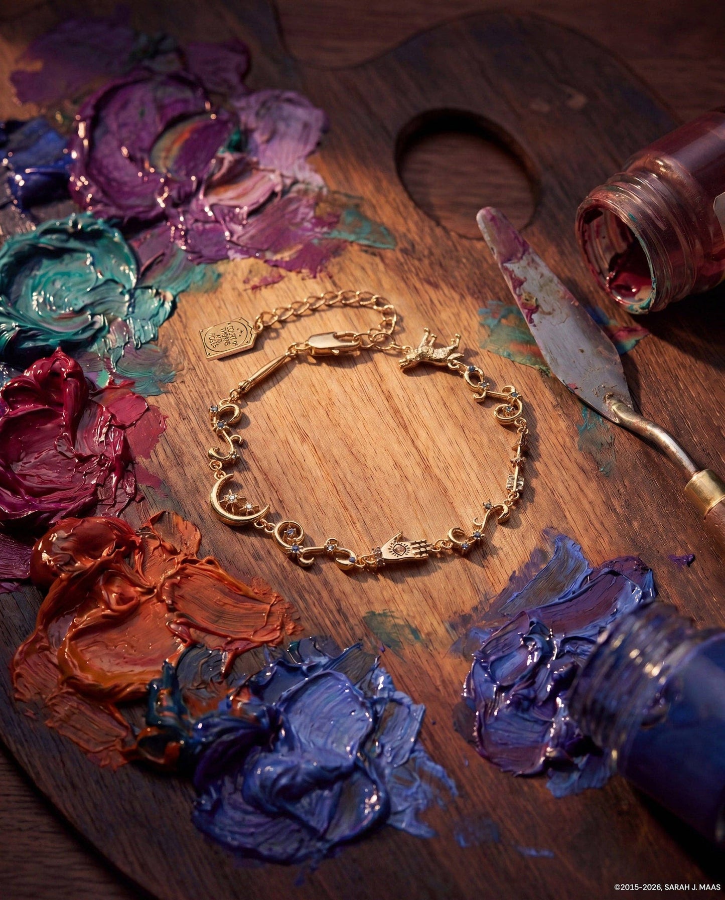 A Court of Thorns and Roses Feyre Archeron Linear Bracelet: Gold