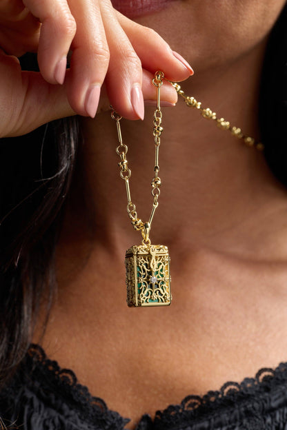 A Court of Thorns and Roses Book Charms Locket Necklace: Silver