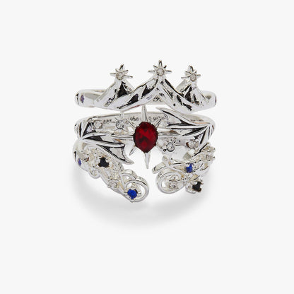 A Court of Thorns and Roses™ Bat Boys Ring Set of 3: Silver Size 7