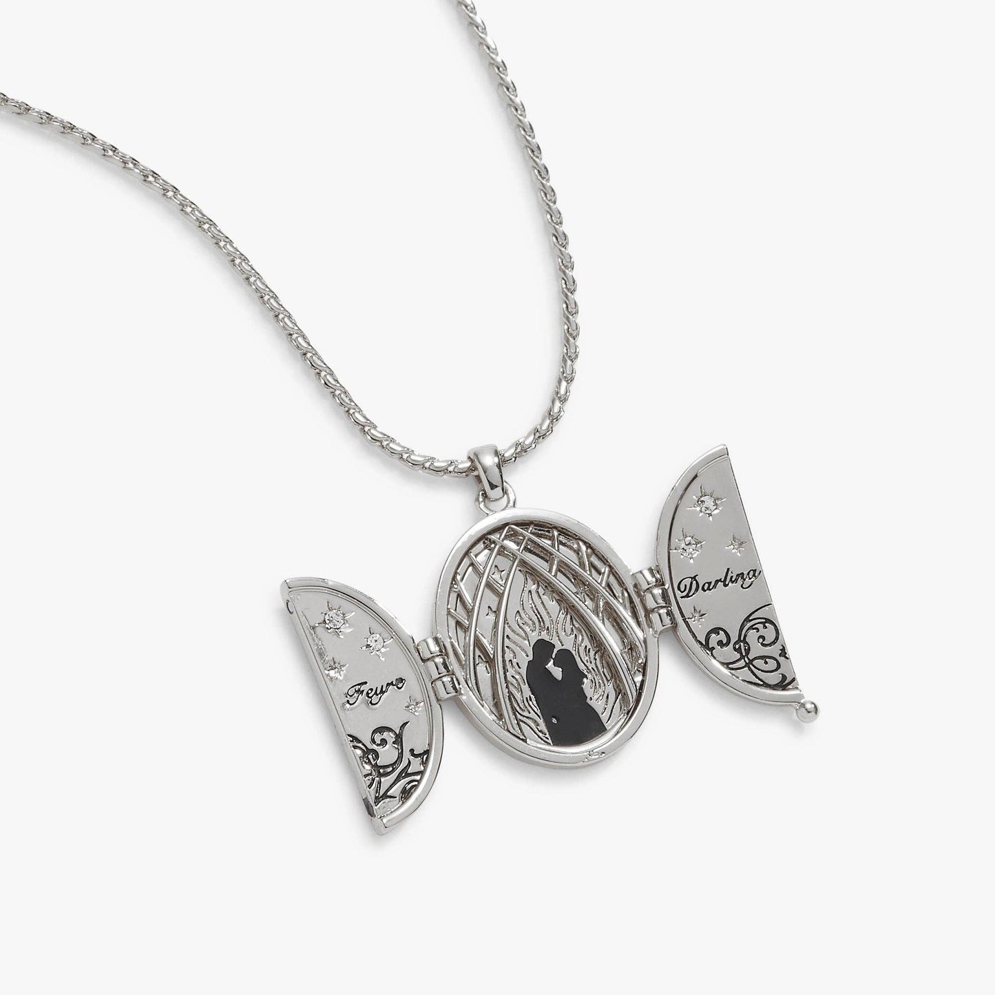 A Court of Thorns and Roses "There You Are" Locket Necklace: Silver