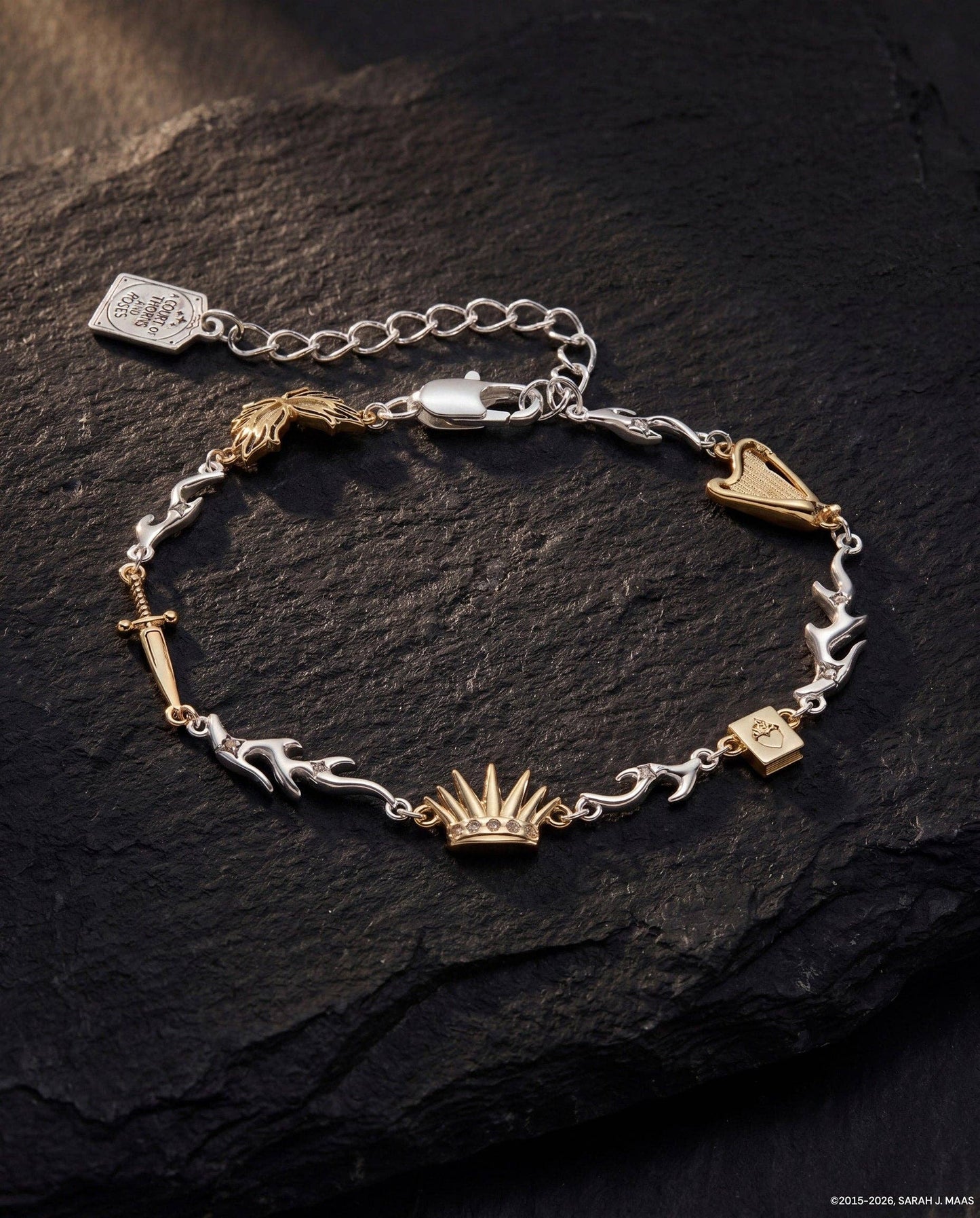 A Court of Thorns and Roses Nesta Archeron Linear Bracelet: Two Tone