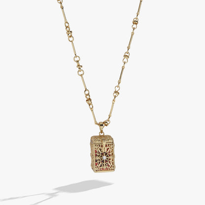 A Court of Thorns and Roses Book Charms Locket Necklace: Gold