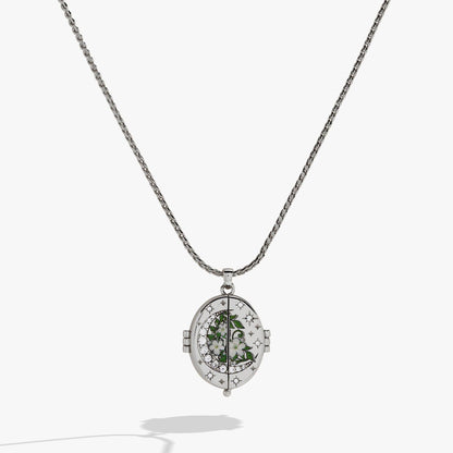 A Court of Thorns and Roses "There You Are" Locket Necklace: Silver